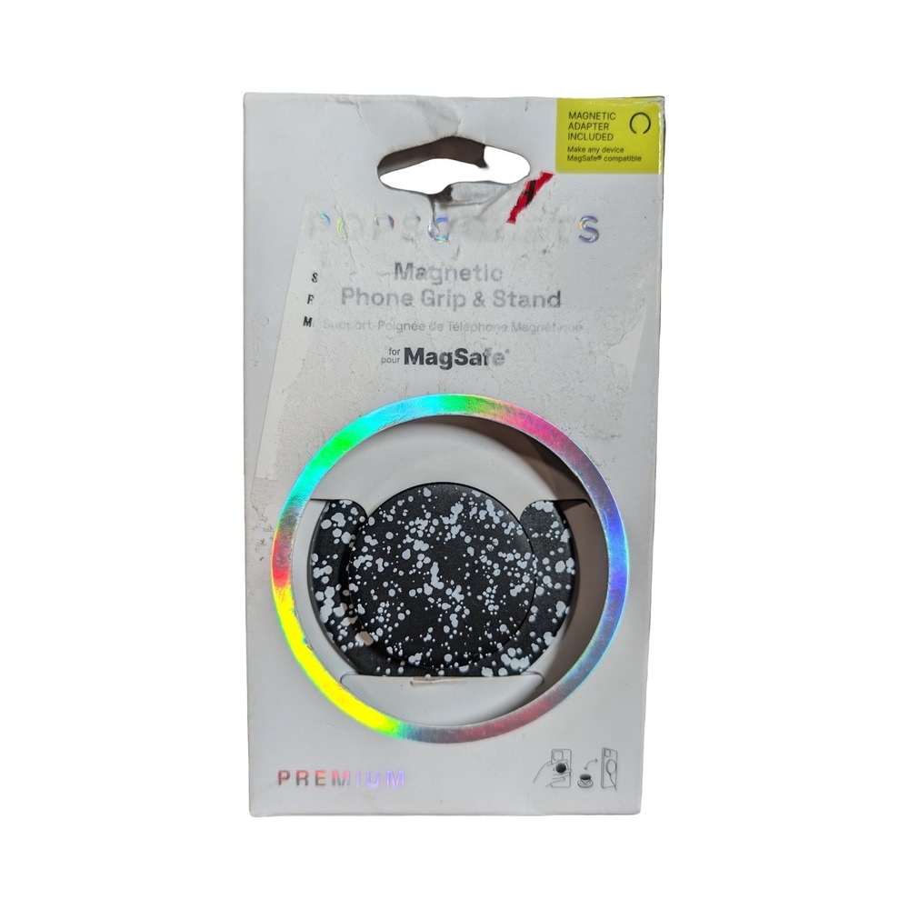 2-O PopSockets PopGrip Magnetic Phone Grip & Stand MagSafe - Black Speckle